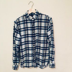 Lands' End men's plaid flannel shirt - S